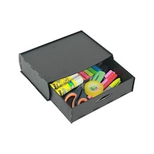 Gizli Çekmece Organizer Masa Altı Saklama Kabı Siyah Renk Model 2 8683400402609 Açık Bej
