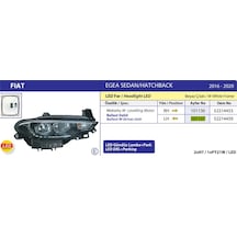 Fiat Far Sol - Motorlu Beyaz Çitalı Ledli - Ayfr 101137