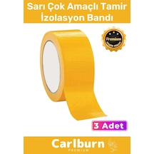 Süper Güçlü Su Geçirmez Sızdırmaz Sarı Renk Çok Amaçlı Tamir İzolasyon Bandı 48mm X 10m 3 Adet