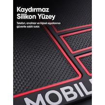 Çok Bölmeli Araç İçi Organizer Mat Kaydırmaz Silikon Telefon Tutuculu Tasarım 3855796