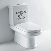 Çıkarılabilir Sevimli Hayvan Banyo Tuvalet Kapak Etiketi