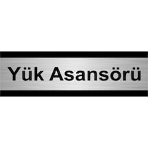 Yük Asansörü 5x20cm Gümüş Renk Metal Yönlendirme Levhası
