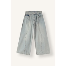 Defacto Barrel Fit Geniş Paça Zımba Detaylı Jean Pantolon Kız Çocuk I5746a826aunm29 Yeşil-nm29
