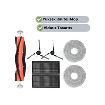 Mova E40 Ultra Uyumlu Fırça Hepa Filtre Mop Seti-7 Parça