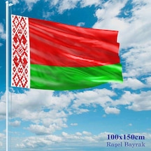 Beyaz Rusya Bayrağı - 100x150 Cm 1 Metre X 1,5 Metre - Raşel Kumaş 1