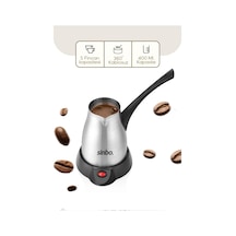 Bezos Elektrikli Çelik Cezve 400ml 5 Fincan 700w 360 Kablosuz Bezos1