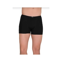 Berrak 4488 Erkek Modal İnce Kemer Lastikli Boxer 12 Adet Siyah
