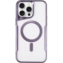 Apple  Uyumlu  iPhone 14 Pro Kılıf Boyi Magsafe Silikon Kapak Derin Mor