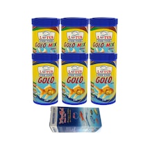 Gold Natural ve Mix Granulat 6x100ml Japon Balık Yemi ve Vitamini