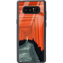 Samsung Uyumlu Note 8 Pastel Pencereler Tasarımlı Glossy Telefon Kılıfı Çok Renkli
