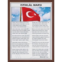 Panda İstiklal Marşı Mdf Çerçeve 35x50