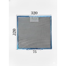 Arçelik İle Uyumlu P 38 Ydı Davlumbaz Metal Filtresi