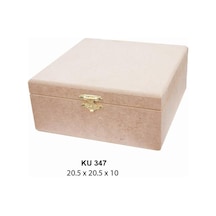 Ahşap Kare Kutu Klipsli 20,5x20,5cm Ku347
