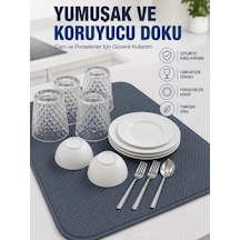 Su Emici Bulaşık Kurutma Matı Kaydırmaz Ve Yumuşak Dokulu Kurutmalık 10'lu Set