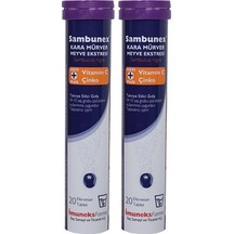 Sambunex Kara Mürver Vitamin C Ve Çinko 20 Efervesan Tablet 2 Ade