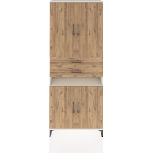 Arges Dolap 5 Raflı 2 Çekmeceli 4 Kapaklı 88x30x221 Aytaşı-çam Aytaşı