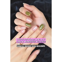 100 Adet Jel Tips Xsmall Beden Kısa Balerin Takma Tırnak Seti Xsmall