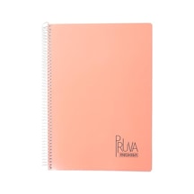 Pruva A4 Pet Spiralli Karton Kapaklı Defter 144 Yaprak - Kareli - Turuncu Genel