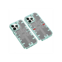 Apple Uyumlu iPhone 14 Pro Max Kılıf Mekanik Bumper Kapak - Yeşil 0.2M-Çok Renkli