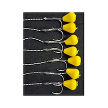 Yemleme Botu 12 Sarı Damla Rig Ve Boli Yüzen Model 12 Takım 2.3 No İnne İnnesi Büyük Boy