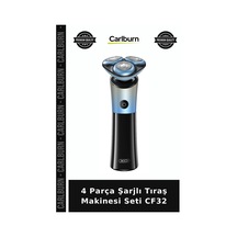 4 Parça Şarjlı Tıraş Makinesi Seti Cf32 Usb Cihaz Banyo Ürünü Yüz Tıraşı