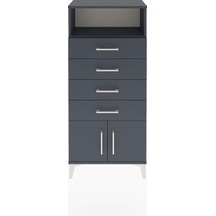 Arges Dolap Tek Raflı 4 Çekmeceli 2 Kapaklı 60x30x134 Antrasit-antrasit Antrasit Arges Dolap Tek Raflı 4 Çekmeceli 2 Kapaklı 60x30x134 Antrasit-antrasit Antrasit