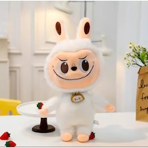 Beyaz Dragon Labubu Peluş Oyuncak Kuyruklu Seri Labubu Peluş Oyuncak 40cm