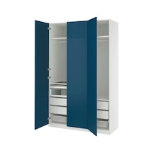 Ikea Beyaz Geniş Kapaklı Gardırop 150x60x236 Cm