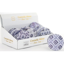 Taşlı Nazar Boncuklu Yuvarlak El Aynası İnce - 9066635208595do