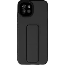 Newface Samsung Uyumlu Galaxy A03 Kılıf Mega Standlı Silikon - Siyah Siyah