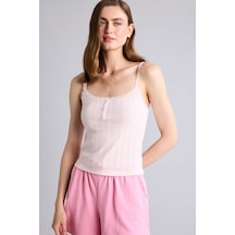 Defacto %100 Pamuk Fitilli Yuvarlark Yaka Dantel Detaylı Askılı Pembe Atlet H6958ax26sppn436 Pembe-pn436
