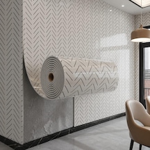 60cm X 3 Metre Tek Parça Mat Dokulu Yapışkanlı Duvar Paneli Kağıdı Silinebilir Salon Ofis Cyczt00172 Beyaz