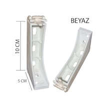 Perdemix Dekoratif Ray Montaj Aparatı Uzun Ayak 10 CM 4 Adet Beyaz