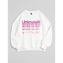 Kod Adr-shen Ezwear Letter Graphic Drop Shoulder Oversized Sweatshirt-trzksw215 Çok Renkli