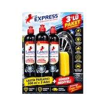 Premium Lastik Parlatıcı Jel 500 Ml Uzun Süre Etkili Yeni Görünüm Pratik Uygulama Sünger Hediyeli 3'lü Set - 926101418