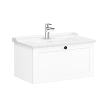 68806 VitrA Root Classic Tek Çekmeceli Lavabo Dolabı, 80 Cm, Mat Beyaz Klasik Lavabo Dahil Diğer