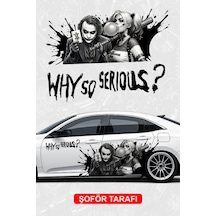 Joker & Harley Quınn Yan Gövde Kaplama Sticker Şoför - 864812330