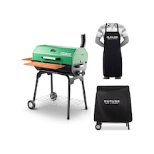 Guruss Cg-075 Kömürlü Barbekü Mangal + Kılıf + Önlük Yeşil Model:grs24