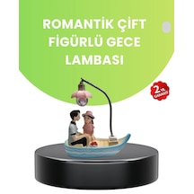 Oturan Çift Figürlü Led Masa Lambası Romantik Hediye Diğer
