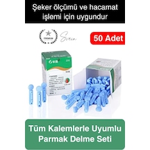 50 Adet Çok Amaçlı Profesyonel Hacamat Kalemi İğnesi Şeker Ölçüm Parmak Delme Seti Özel Üretim Diğer Çok Renkli