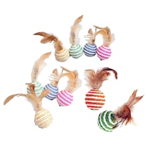 Homyl 10 Adet Kedi Tırmalama Topu Mobilya Koruma Tüy Oyuncaklar