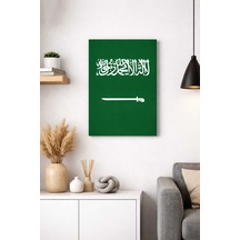 Suudi Arabistan Bayrağı 25x35 Cm Dekota Levha Modern Duvar Dekoru