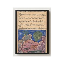 Botanik Kedi Fareleri Kovalıyor Tuti-name Çerçevesiz Poster 21x30 Cm A4 Botanik Doğa Tarihi