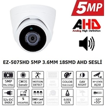 Ezcool Ez-5075Hd 5Mp 3.6Mm 18Smd Ahd Sesli Dome