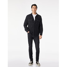 Koton Pamuklu Dar Kesim Normal Bel Skinny Jean Pantolon - Michael Jean Siyah 7wam40086nd
