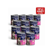 Premium Tavuklu Yavru Kedi Konserve Yaş Mama 400 G 12 Adet