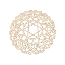 Homyl Yoga Düğün Dekorasyon Için Ahşap Duvar Heykel Kalp