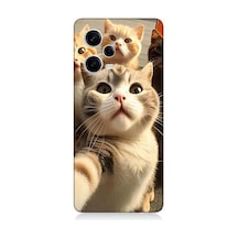 Xiaomi Redmi Note 12 Pro 5g Uyumlu Selfie Kediler Desenli Silikon Kılıf