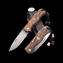N690 Böhler Çelik Outdoor Kilitli Kamp Çakı Dayanıklı Ve Ergonomik Tasarım Koyu Kahverengi