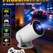4k Kablosuz Oyun Projektörü Çift Kollu, Android 11 Ve 10.000 Oyunlu